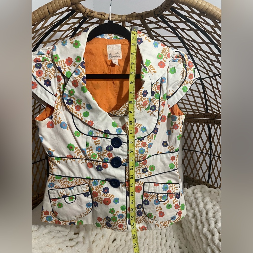 Anthropologie Geranium Jumble Jacket by Elevenses sz 2 - Picture 6 of 7